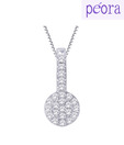 Peora CZ Sterling Silver Glam Pendant
