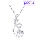 Peora Swirly CZ Sterling Silver Pendant
