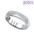 Peora Glossy Sterling Silver Band Ring