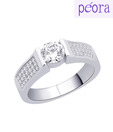 Peora Scintillating CZ Solitaire Ring