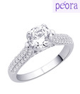 Peora Pristine CZ Solitaire Ring