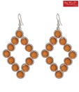 Pretty Woman Orange Structured Earrings