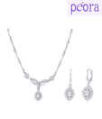 Peora Charming CZ Necklace Set