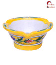 Home Sparkle Ceramic Yellow Floral Ashtray