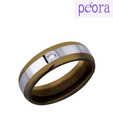 Peora Dual Tone Cubic Zircon Ring