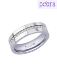 Peora Glossy Silver Tungsten Ring