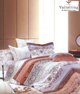 Valtellina Pink & Brown Double Bed Sheet With Two Pillow Covers