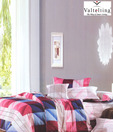 Valtellina Blue & Pink Double Bed Sheet With Two Pillow Covers