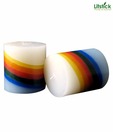 Litstick Pillar  Rainbow Candle