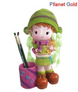 Pllanet Gold Classy Pen Holder Doll With Teddy