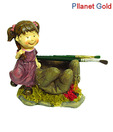 Pllanet Gold Cute Multicolour Playing Girl Bowl