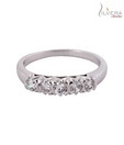 Silvera Radiant Sterling Silver CZ Ring