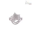 Silvera Star Shaped Sterling Silver CZ Ring