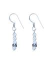 Indian Silver Pearl String Earrings