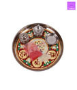 Isabelle Colourful Meenakari Design Peacock Pooja Thali
