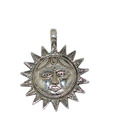 Indian Silver Auspicious Sun Pendant