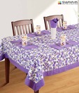 Swayam Gorgeous Lavender Table Sheet For Eight Seater