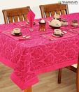 Swayam Gorgeous Magenta Table Sheet For Eight Seater