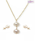 Niharikaa Double Pearl Drop Set