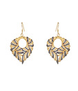 Rajdhani Designer Golden & Black Earrings