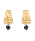 Rajdhani Classic Golden & Black Earrings