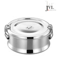 JVL Stainless Steel Round Lunch Box