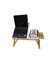 Roger & Moris Adjustable Natural Laptop Stand with Drawer (24 inch)