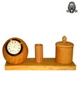 Ratoomal Pen Stand With Clock & Box
