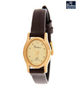 Rochees Gold Oval Dial Watch