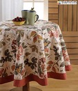 Swayam Peach Cotton Table Sheet For Four Seater