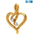Sanskruti Heart Shaped Yellow Gold Diamond Pendant