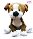Soft Buddies Cute Brown Sitting Dog - 36 cm