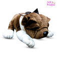 Soft Buddies Brown Lying Bull Dog - 18 cm