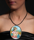 Silver Centrre Charming Queen Pendant