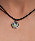 Silver Centrre Auspicious Shiv & Parvati Pendant