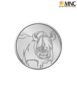 MNC 10 Gm One Horn Rhino Silver Coin With 99.9% Purity
