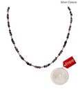 Silver Centrre Silver and Iolite Necklace with free silver coin