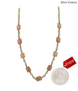 Silver Centrre Silver, Peridot, Necklace with free silver coin