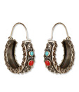 Silver Centrre Intricate Earrings