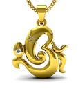 Sanskruti Om Ganesha Diamond Pendant