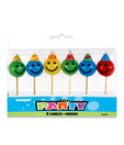 Party In A Box Happy Face Pick Candles