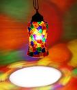 Treasure Hunt Multi-colour Glass Painted Hanging Lamp