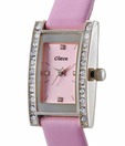 Oleva Pink Crystal Studded Bezel Watch