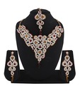 Variation Intricate Droplet Pattern Necklace Set with Maangtika