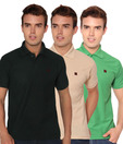 Rudham Black, Cream & Green Pack of 3 Polo T-Shirts