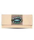 Favola Wonderful Beige & White Clutch