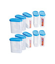 Prime Houseware Modular Food Saver Containers-Set Of 10 pc.(Blue)