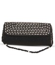 Favola Black Beads Embellished Clutch