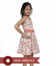 Kilkari Pink Haulter Neck Frock For Kids