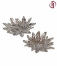 Design Hut Nickel Plated Lily Platter Set- 2 Pcs